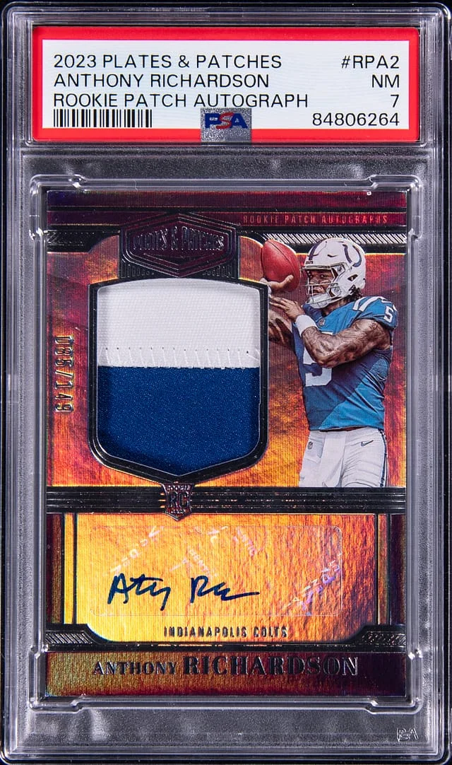 2023 Panini Anthony Richardson Plates & Patches Patch Autograph (RPA) #RPA2 card image