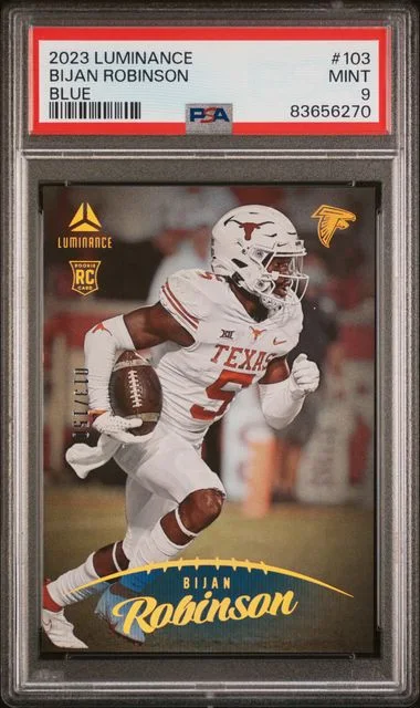 2023 Panini Bijan Robinson Luminance Blue #103 card image