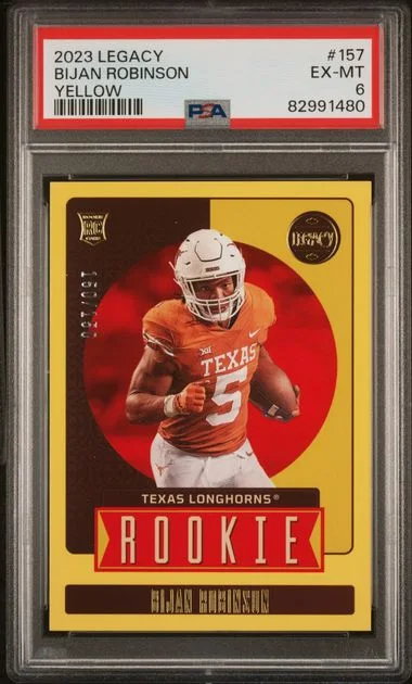 2023 Panini Bijan Robinson Legacy Yellow #157 card image