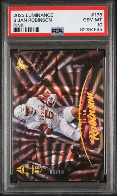 2023 Panini Bijan Robinson Luminance Pink #178 card image