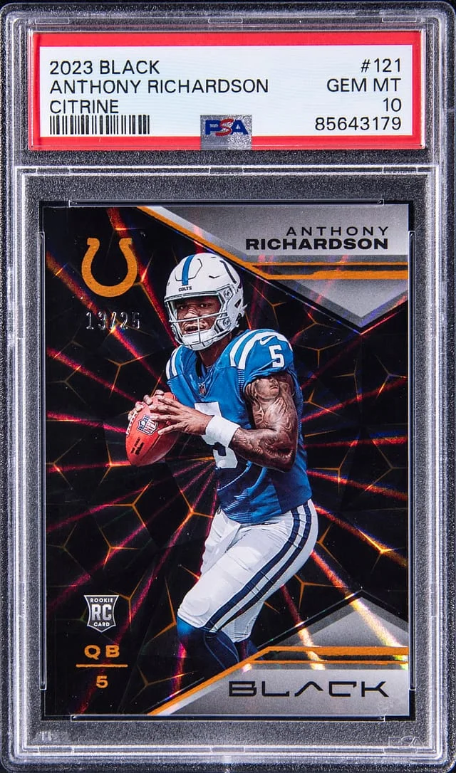2023 Panini Black Anthony Richardson Citrine #121 card image