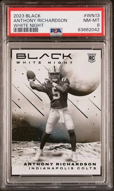 2023 Panini Black Anthony Richardson White Night #WN13 card image