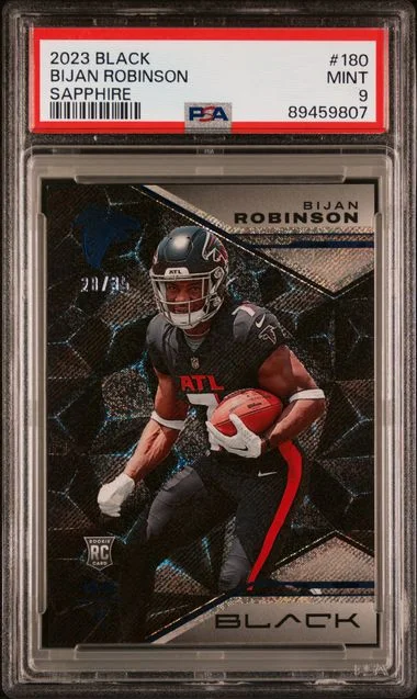 2023 Panini Black Bijan Robinson Sapphire #180 card image