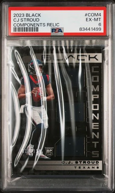 2023 Panini Black C.J. Stroud Components Relic Royal #COM4 card image