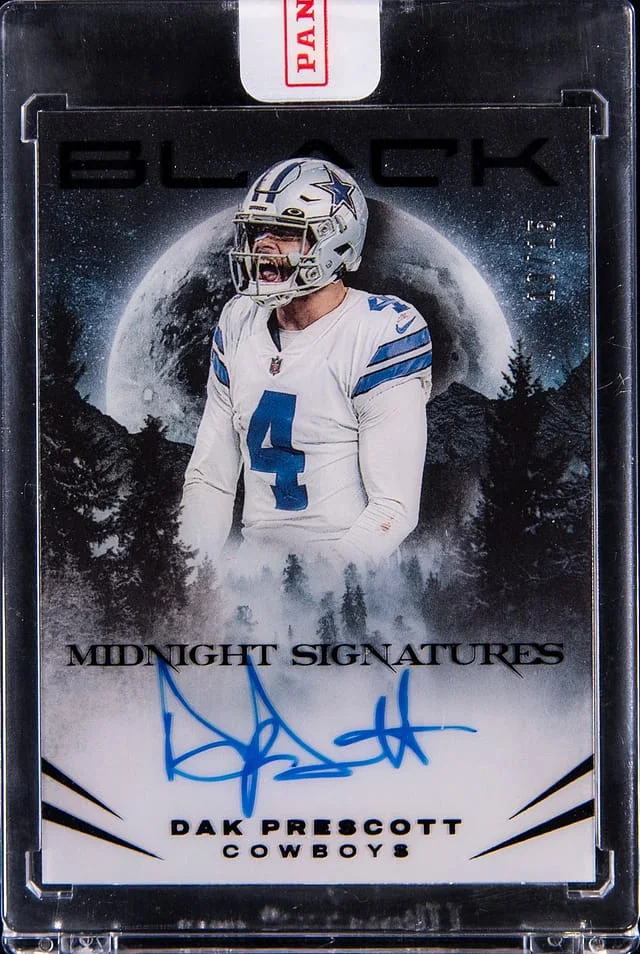 2023 Panini Black Dak Prescott Midnight Signatures #MS-DPR card image