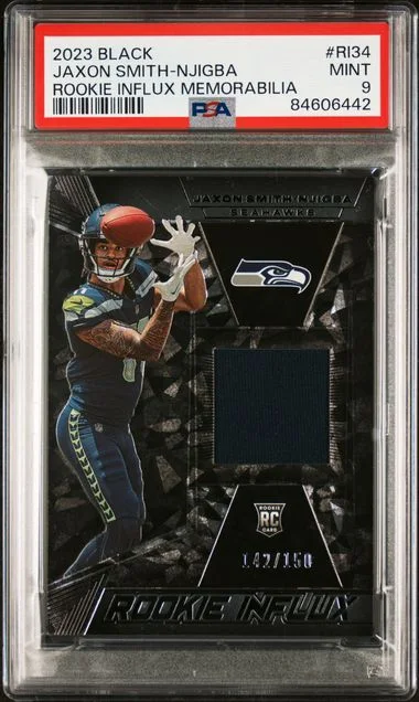 2023 Panini Black Jaxon Smith-Njigba Influx Memorabilia #RI34 card image