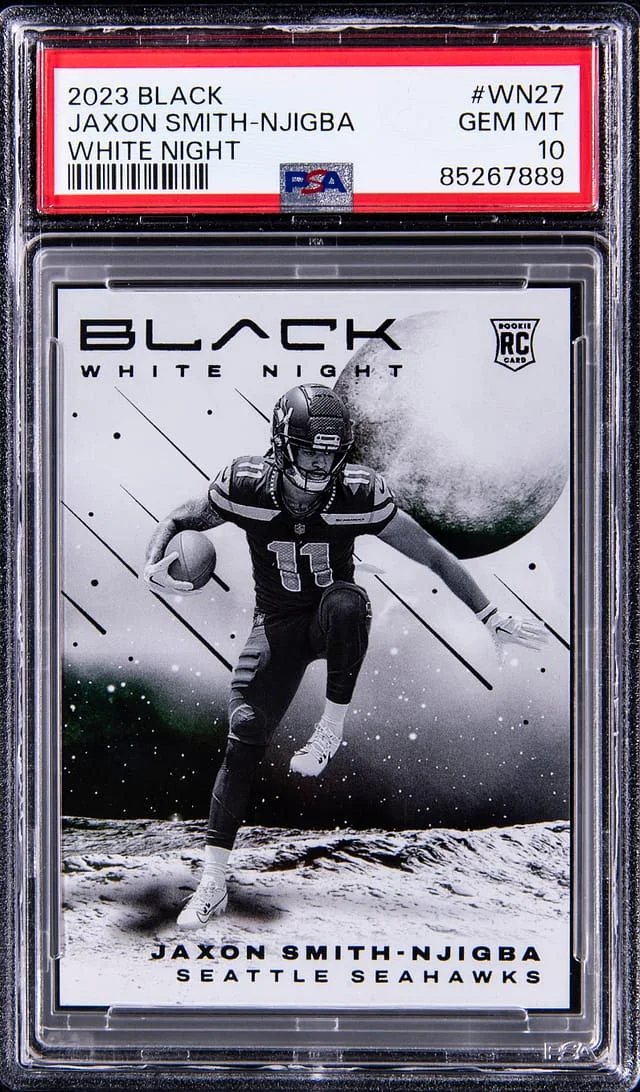 2023 Panini Black Jaxon Smith-Njigba White Night #WN-27 card image