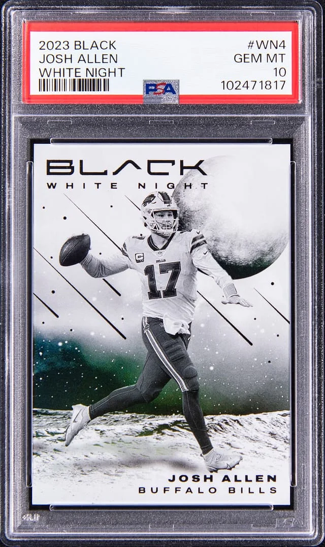 2023 Panini Black Josh Allen White Night #WN-4 card image