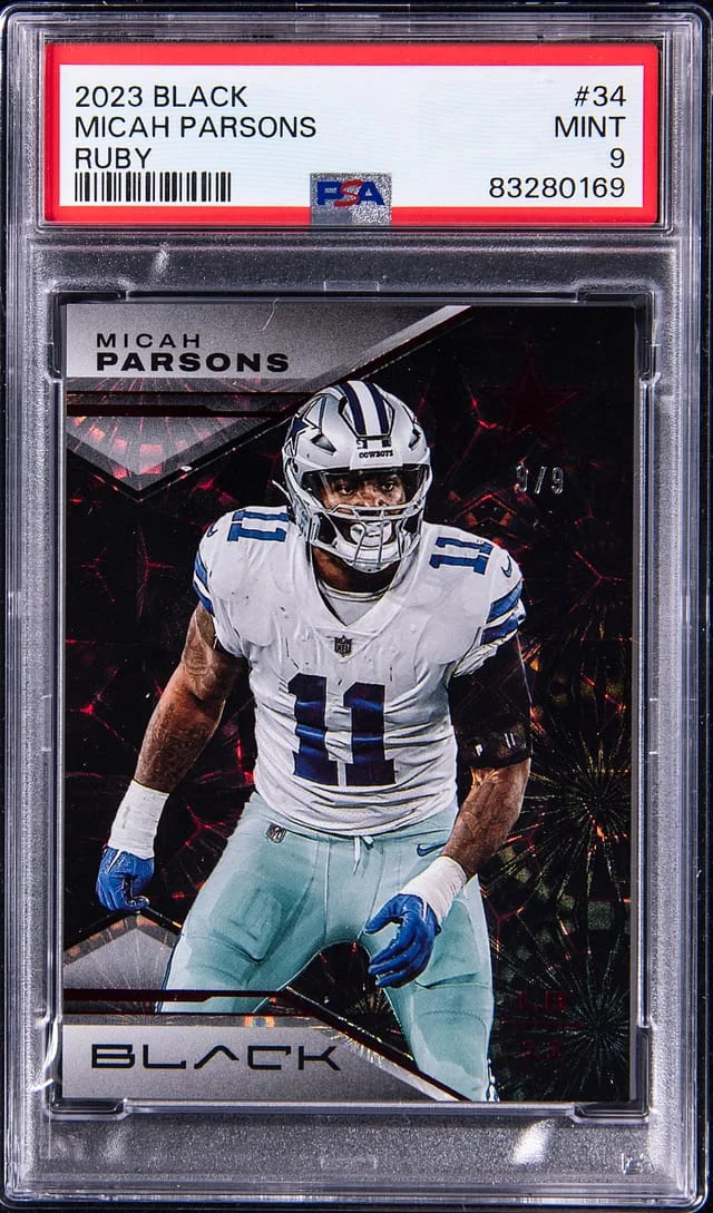2023 Panini Black Micah Parsons (#45544) Ruby #34 card image