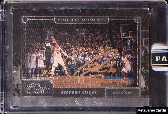 2023 Panini Black Stephen Curry Box '20 Panini One and One Timeless Moments #TML-SCU card image