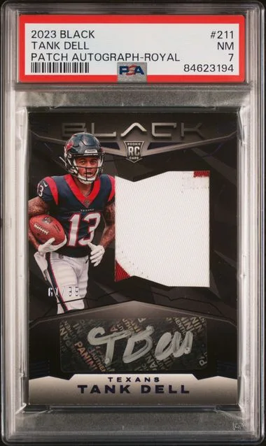 2023 Panini Black Tank Dell Patch Autograph-Royal #211 card image