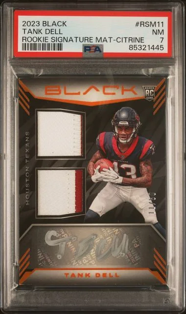 2023 Panini Black Tank Dell Signature Materials Citrine #RSM11 card image