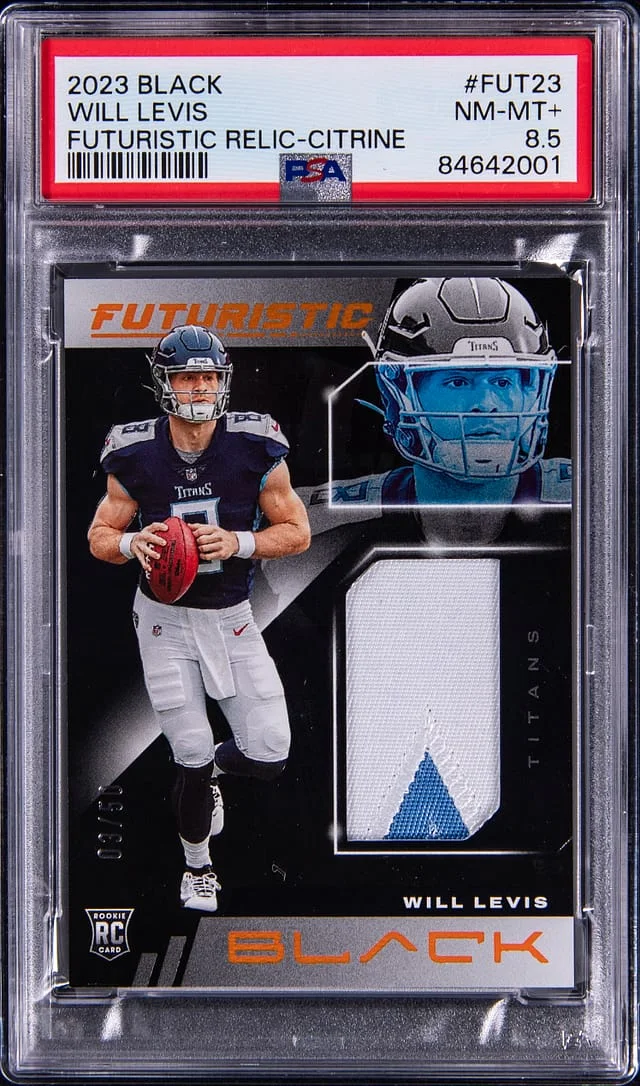 2023 Panini Black Will Levis Futuristic Relic Citrine #FUT-23 card image