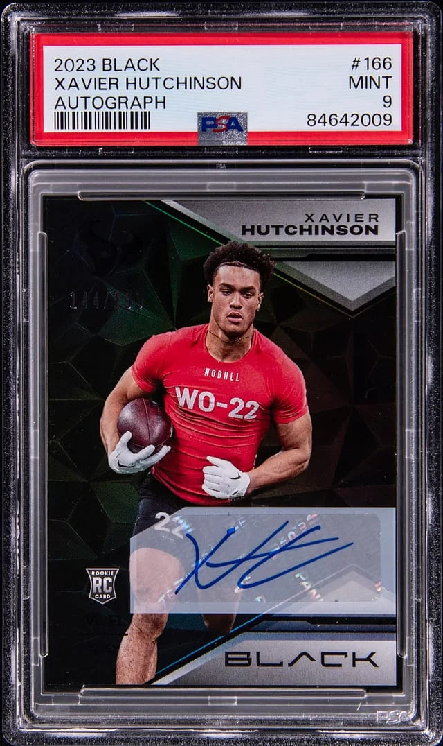 2023 Panini Black Xavier Hutchinson Autograph #166 card image