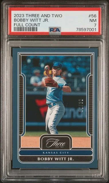 2023 Panini Bobby Witt Jr. Three and Two Full Count #56 card image
