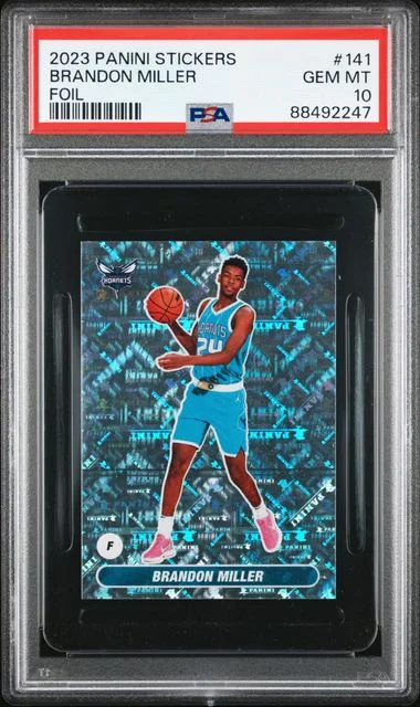 2023 Panini Brandon Miller Stickers Foil #141 card image