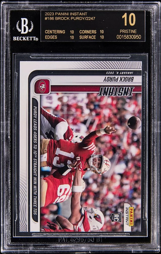 2023 Panini Brock Purdy (/2247) Instant #186 card image