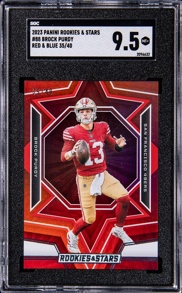 2023 Panini Brock Purdy Rookies & Stars Red, Blue #88 card image