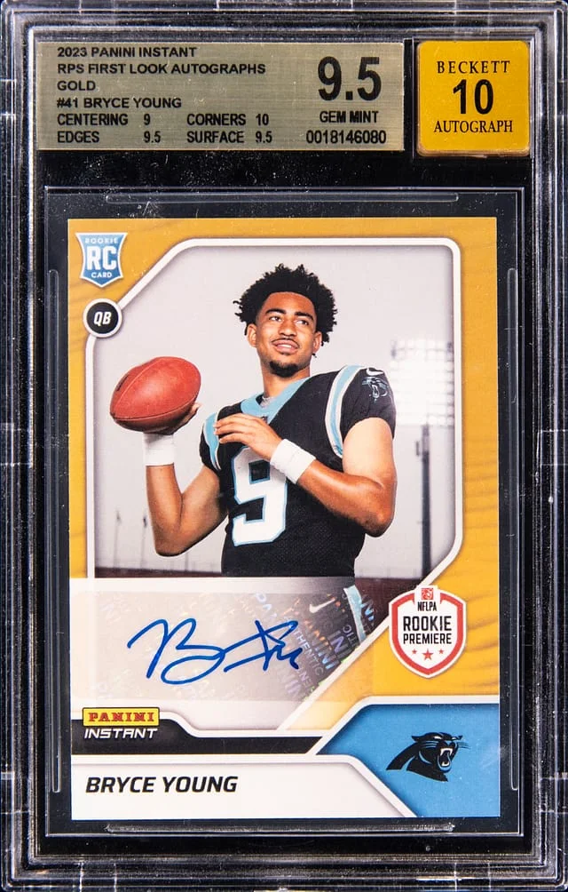 2023 Panini Bryce Young Instant RPS First Look Autographs Gold #41 card image