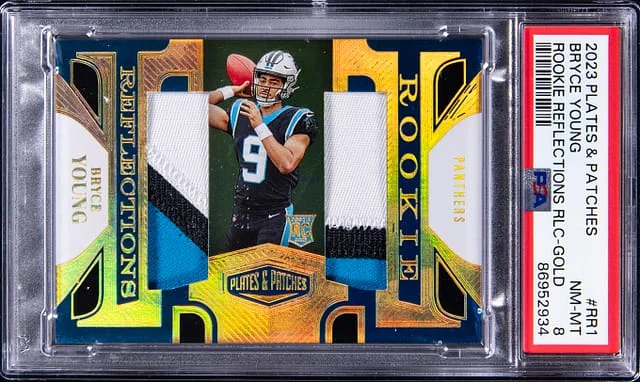 2023 Panini Bryce Young Plates & Patches Reflections Relic Gold #RR1 card image