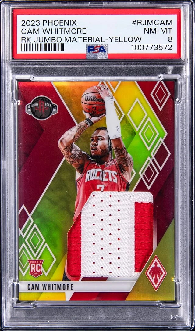 2023 Panini Cam Whitmore Phoenix Jumbo Material Yellow #RJM-CAM card image