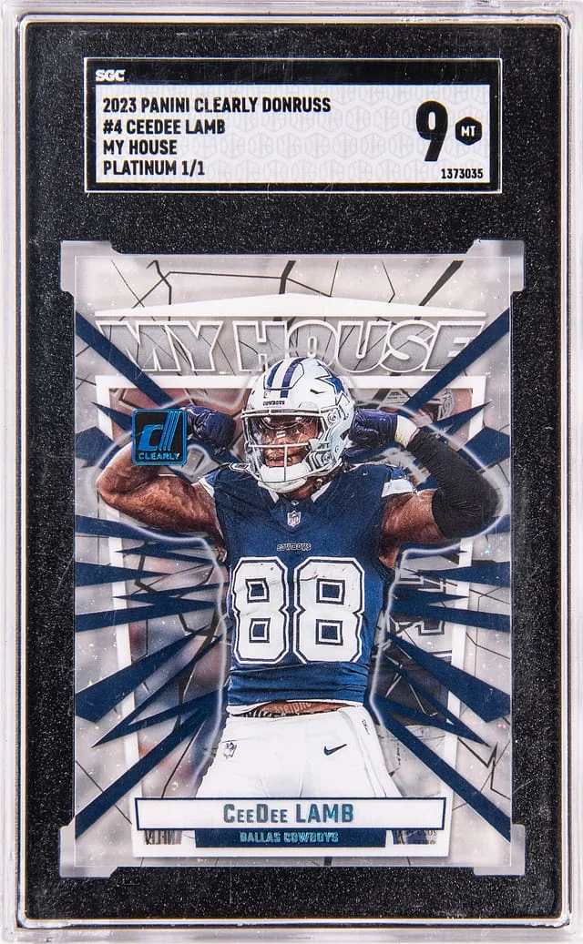 2023 Panini CeeDee Lamb Clearly Donruss My House Platinum #4 card image