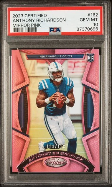 2023 Panini Certified Anthony Richardson Mirror Pink #162 card image