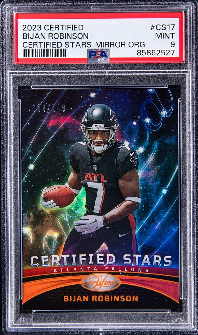 2023 Panini Certified Bijan Robinson Certified Stars Mirror Orange #CS17 card image