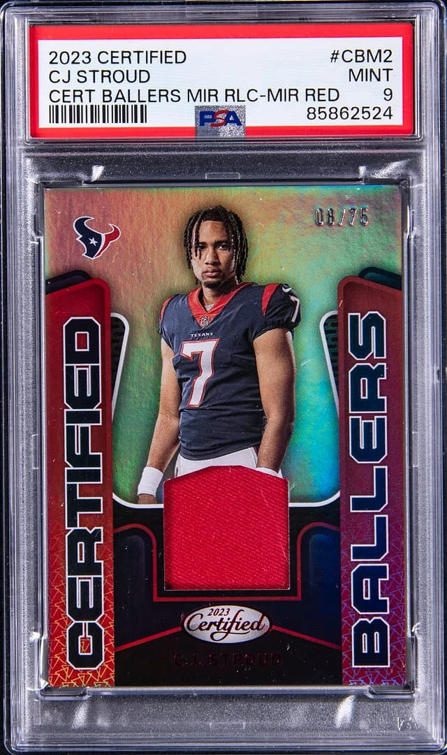 2023 Panini Certified C.J. Stroud Certified Ballers Mirror Relic Red #CBM2 card image