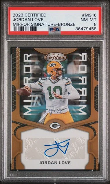 2023 Panini Certified Jordan Love Mirror Signature Bronze #MS16 card image