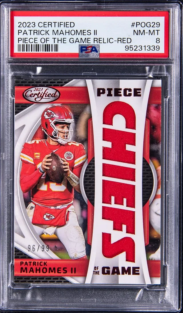 2023 Panini Certified Patrick Mahomes II Piece of The Game Relic Red #POG-29 card image