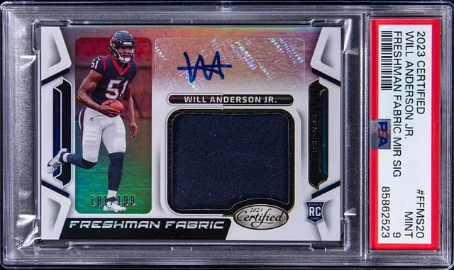 2023 Panini Certified Will Anderson Jr. Freshman Fabric Mirror Signatures #FFMS20 card image