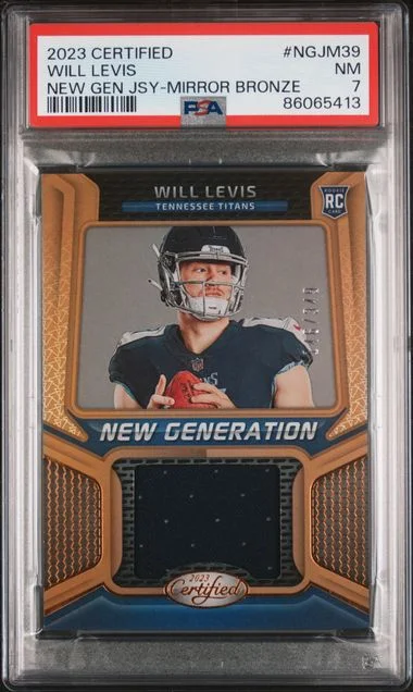 2023 Panini Certified Will Levis New Generation Jersey Mirror Bronze #NGJM39 card image