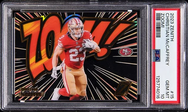 2023 Panini Christian McCaffrey Zenith Zoom! #15 card image