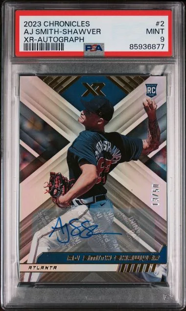 2023 Panini Chronicles AJ Smith-Shawver XR Autograph #2 card image