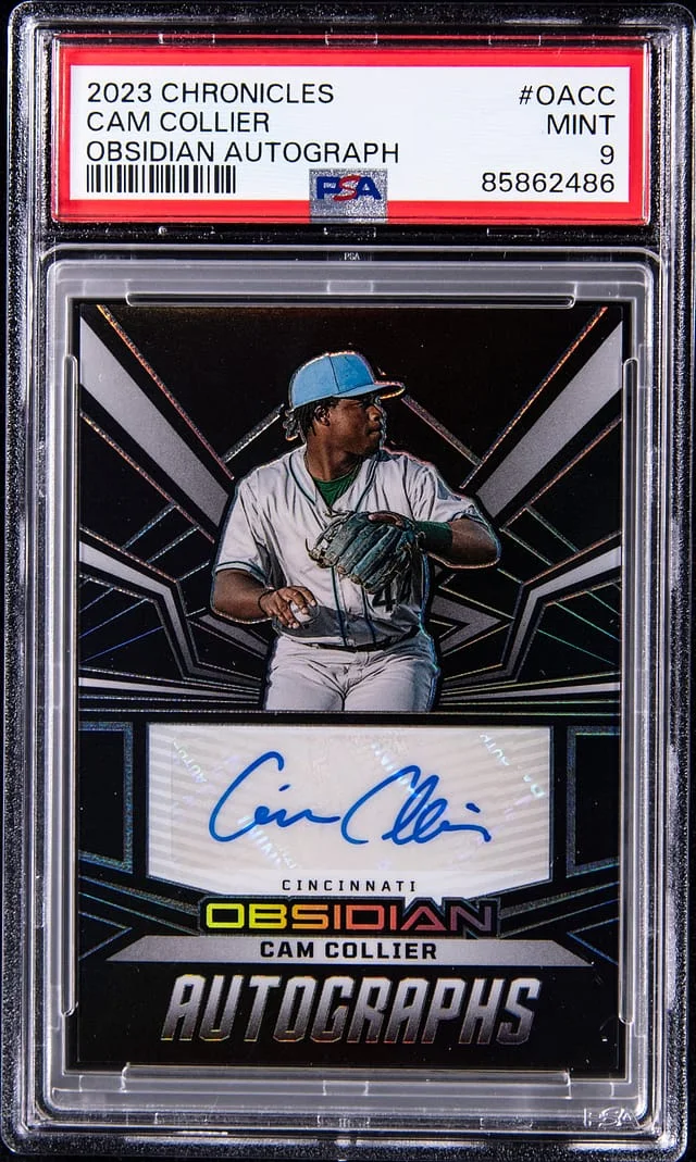 2023 Panini Chronicles Cam Collier Obsidian Autograph #OACC card image