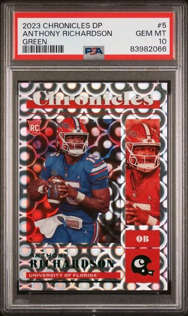 2023 Panini Chronicles Draft Picks Anthony Richardson Green #5 card image