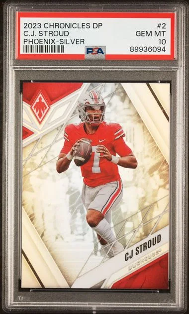 2023 Panini Chronicles Draft Picks C.J. Stroud Phoenix Silver #2 card image
