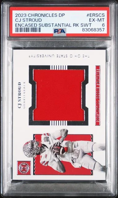 2023 Panini Chronicles Draft Picks Cj Stroud Encased Substantial Swatches #ERSCS card image