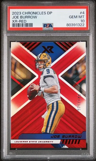2023 Panini Chronicles Draft Picks Joe Burrow Xr Red #4 card image