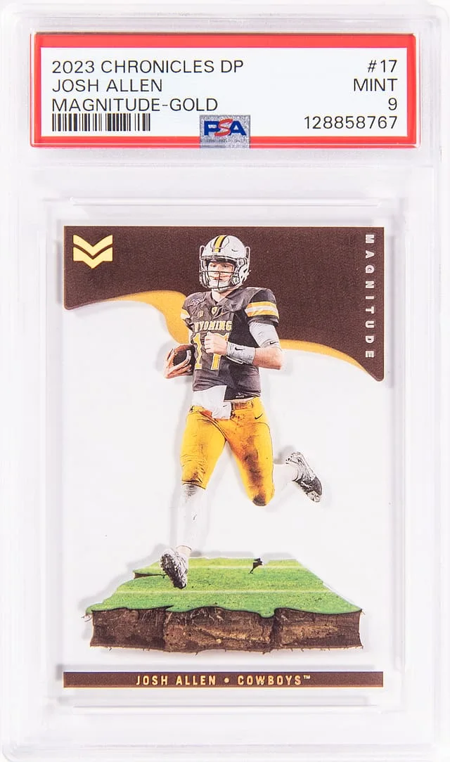 2023 Panini Chronicles Draft Picks Josh Allen Magnitude Gold #17 card image