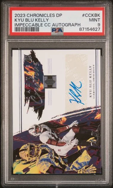 2023 Panini Chronicles Draft Picks Kyu Blu Kelly Impeccable Canvas Creations Autographs #CC-KBK card image