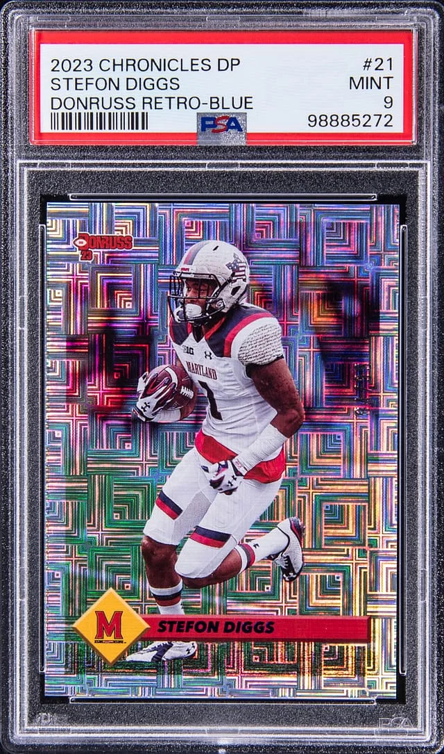 2023 Panini Chronicles Draft Picks Stefon Diggs Donruss Retro Blue #21 card image
