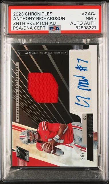 2023 Panini Chronicles Draft Picks Zenith Patch Autographs Zacj Cj Stroud #no-number card image