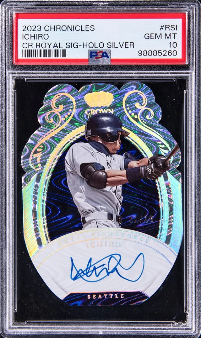 2023 Panini Chronicles Ichiro Crown Royal Signature Holo Silver #RS-I card image