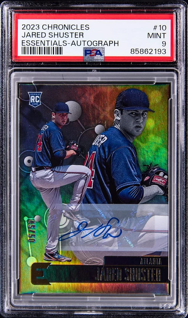 2023 Panini Chronicles Jared Shuster Essentials Autograph #10 card image
