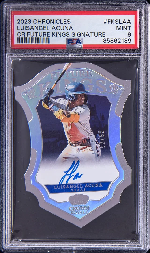 2023 Panini Chronicles Luisangel Acuna Crown Royale Future Kings Signature #FKSLAA card image
