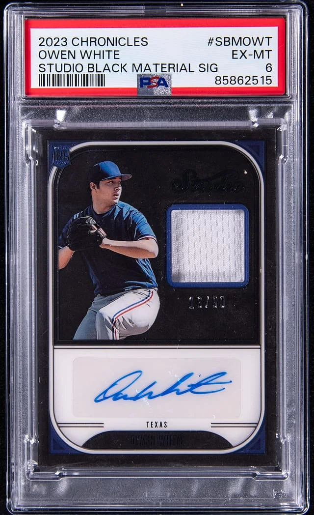 2023 Panini Chronicles Owen Studio Black Material Signatures #SBMOWT card image