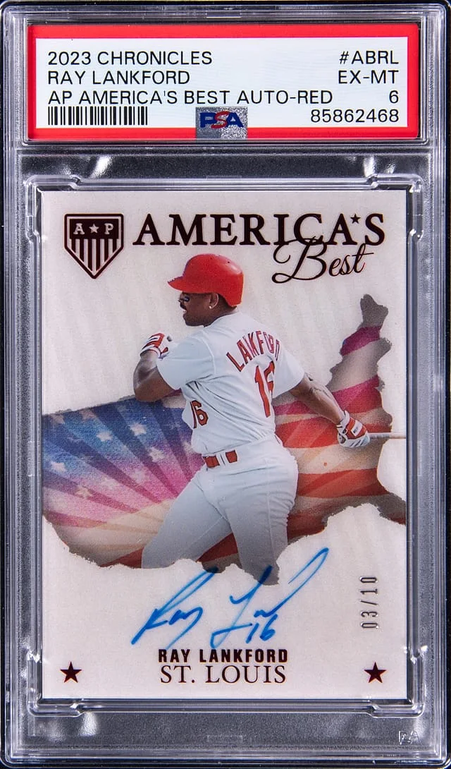 2023 Panini Chronicles Ray Lankford AP America's Best Autograph Red #ABRL card image