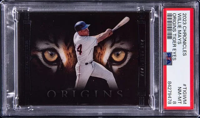 2023 Panini Chronicles Willie Mays Origins Tiger Eyes #TIGWM card image